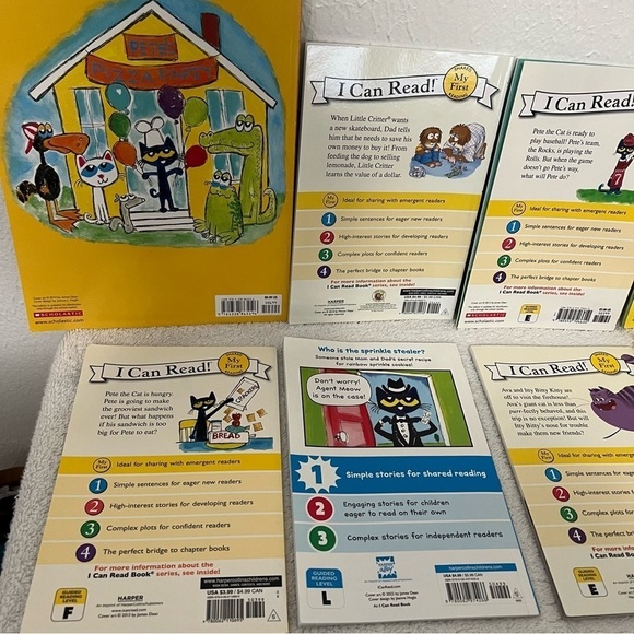 Pete the Cat Bundle of (8) Books Perfect Pizza Party, Pete’s Big Lunch, Etc,.EUC - Picture 5 of 6